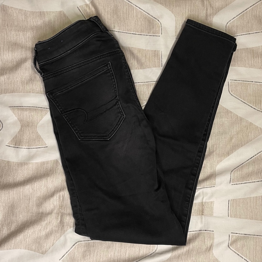 American Eagle Super Stretch Black Jeggings - Picture 1 of 3